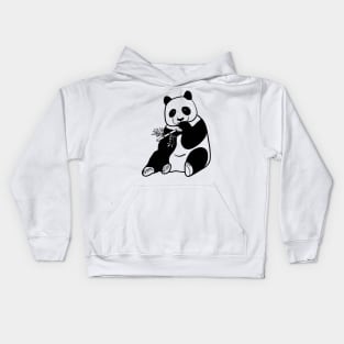 Stick figure panda Kids Hoodie